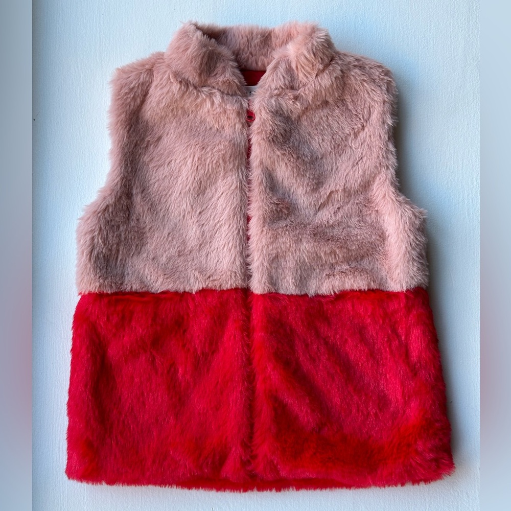 Sovereign Code Girls' Steffany Faux Fur Zip Vest size 3 NWT